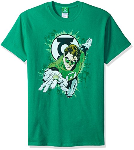 DC Comics Men's Lantern Ring First T-Shirt, Kelly Green, Large