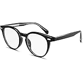 Dollger Women Round Blue Light Blocking Glasses Men Retro Computer Gaming Eyeglasses Anti-Eyestrain
