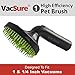 Pet Hair Brush Grooming Tool for Dog & Cat, Vacuum Nozzle Attachment, By VacSure