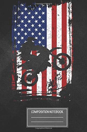 Notebook: 4th Of July Dirt Bike American Flag Notebook, Journal for Writing, Size 6" x 9", 164 Pages Paperback – 30 Aug 2019