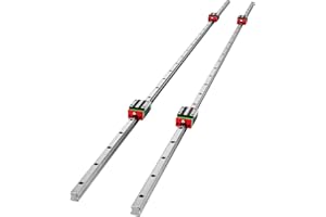 VEVOR 2 x HSR 15-1500 mm Linear Guideway Rail with 4Pcs Pillow Block Carriage Bearing Block for 15 mm Slotted Block Square Bl