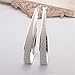 NYKKOLA 925 Sterling Silver Post Hoop Earrings for Women Girls Hypoallergenic Chunky Open Big Huggie Hoop Elegant Jewelry Fashion Oval Chunky Silver Hoop Earrings for Birthday/Christmas Gifts