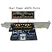 JIUWU Desktop Computer Dual Port SATA to Power eSATA eSATAp 9Pin to USB 2.0 Converter Expansion Rear Bracket Card