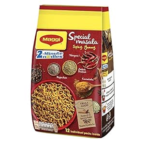 Maggi 2-Minute Special Masala Instant Noodles, 70g (Pack of 12)