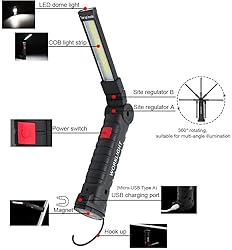 2Pack LED Work Lights, USB Rechargeable COB Light