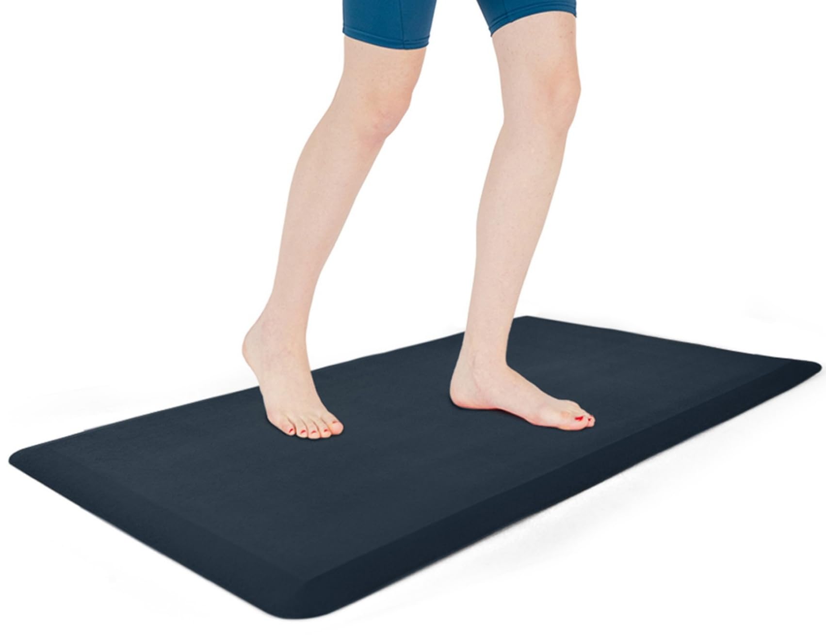 Art3d Anti Fatigue Mat - 1/2 Inch Cushioned Kitchen Mats - Non Slip Foam Comfort Cushion for Standing Desk, Office or Garage Floor (17.3"x28", Majolica Blue)
