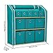 Home-Like 11 Drawer Storage Organizer, Muti-Bin Toy Organizer, 3 Tier Metal Shelves with 11 Removable Fabric Bins, DIY Multi-Purpose Storage Chest Suit for Home Office Bedroom Playroom, Turquoise