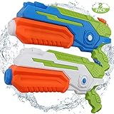 POKONBOY 2 Pack Water Guns Super Blaster Large Capacity 500ML Squirt Gun, Shoots Up to 35 Ft- Game Fun Far Range Party Favor Toy for Kids and Adults