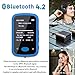 Alexan 8GB MP3 Player with Bluetooth 4.2 Wearable MP3 Player with Clip, Portable Lossless Sound Music Player with Headphones FM Radio, Pedometer,Voice Recorder ( 8GB Blue )