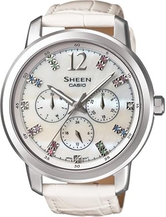 casio sheen mother of pearl watch