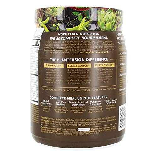 Plant Fusion Complete Meal Plant Protein, Chocolate Caramel, 16.05 Ounces - Thumbnail 2