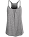 Hibelle Racerback Tank Tops for Women, Juniors Running Pullover Shirt Activewear Workout Clothes Light Grey Medium