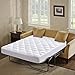 Premium Plus Mattress Pad, Breathable, Quilted Mattress Topper, Deep Pocket, Stretch to Fit, Microfiber, Extra Plush, Sleeper Sofa Compressed Mattress Pad, Full Size 54 by 75, 18 inch Depth, 15 oz