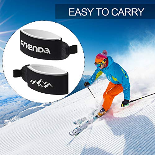 image for Frienda 6 Pieces Ski Straps Fastener Tape Hook and Loop Adjustable Ski