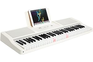 The ONE Keyboard Piano, 61 Key Piano Keyboard for Beginner/Professional, Electric Piano w/Lighted Keys, Music Stand & Piano App, Supports USB MIDI/Audio/Microphone/Headphones/Sustain Pedal