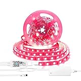 LED Strip lights, Wifi Smart Phone Controlled Rope Lights Kit, Sync to Music SMD5050 RGB 300Leds 16.4ft Compatible with Alexa Google Home IFTTT, Dimmable Color Changing LED Lights, Android & IOS