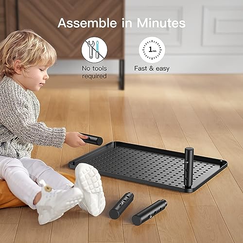 HUANUO Monitor Stand, Monitor Stand Riser 3 Height Adjustable, Monitor Riser with Airflow Vents, Laptop Stand for Desk, Laptop Riser, Desk Organizer for Monitor, 15.6