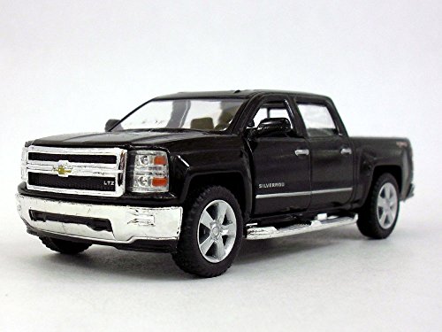 Chevy Silverado (2014) LTZ Crew Cab 4x4 1/46 Scale Diecast Metal Model - BLACK