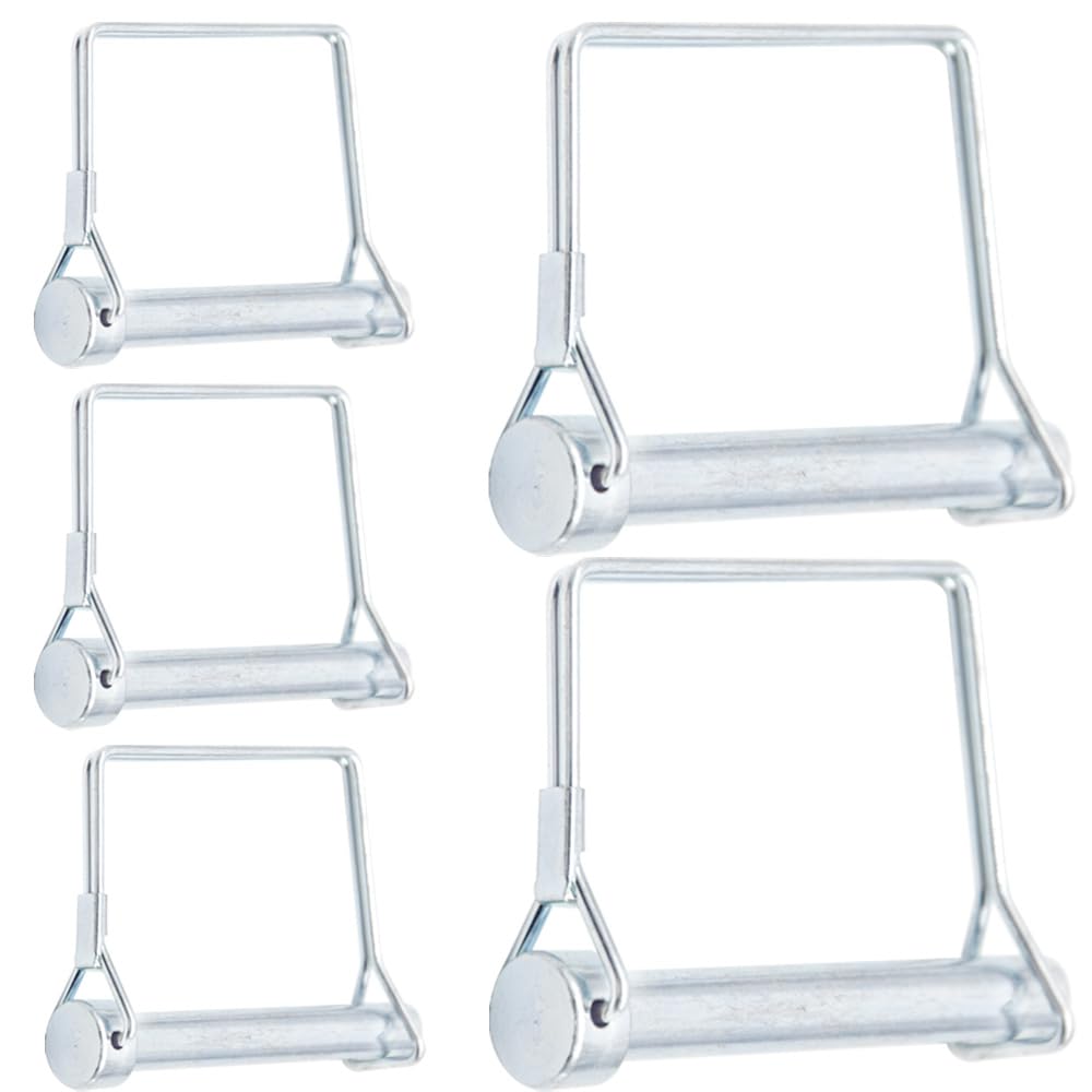 Hocansen 5 Pcs Square Shaft Locking Pin 10x70mm Square Pto Pin Heavy Duty Trailer Pins Lynch Pin Safety Coupler Pin Wire Pins for Farming (10x70mm/FX)