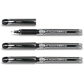 PILOT Set of 3 Hi-Tec V10 Rollerball Pens Needle Tip Black