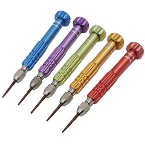 Anshinto 5 in 1 Precision Torx Screwdriver Set Cell Phone Watch Repair Mixed Tool Kit