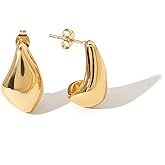 Statement Chunky Gold Earrings for Women Unique Square Stainless Steel Heaven Mayhem Button Stud Earrings Trendy Jewelry