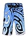 Nonwe Men's Quick Dry Wave Pattern with Mesh Lining Beach Shorts 1610820-34