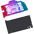 Copper GPU Water Cooling Block GPU Waterblock Graphics Card Water Cooling Block for Asus Tuf GeForce RTX 4070 Ti 12G Gaming (5V ARGB RBW Aura Effect LED Lights GPU Block with Backplate)
