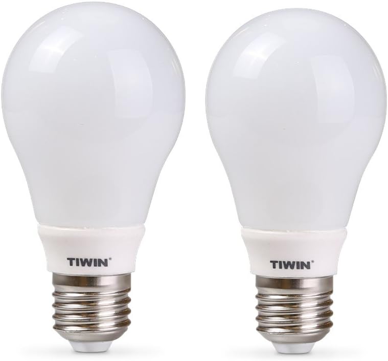 TIWIN E27 LED Light Bulbs 60W Equivalent, 7W Led Warm White 2700K Frosted Globe GLS Bulb, Ultra Bright 820Lm, Non-Dimmable, Energy Saving Light Bulbs Pack of 2
