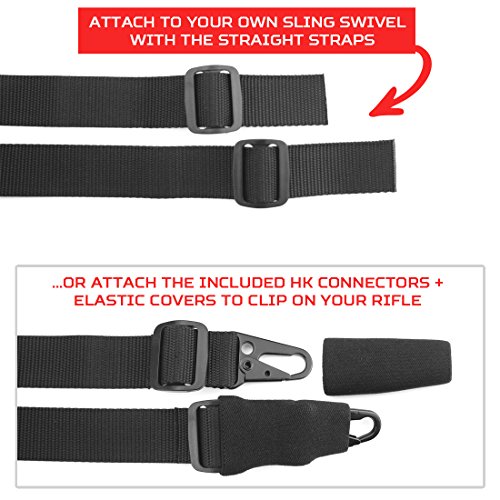 Tactical Hero 2 Point Rifle Sling Fits Any Gun, Easy Length Adjuster