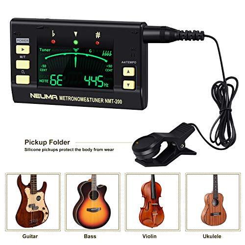 image for NEUMA Digital Metronome Tuner for Guitar, Bass, Violin, Ukulele, Chrom
