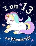 I am 13 and Wonderful: Cute Unicorn 8.5x11 Activity Journal, Sketchbook, Notebook, Diary Keepsake fo by New Paths Publishing