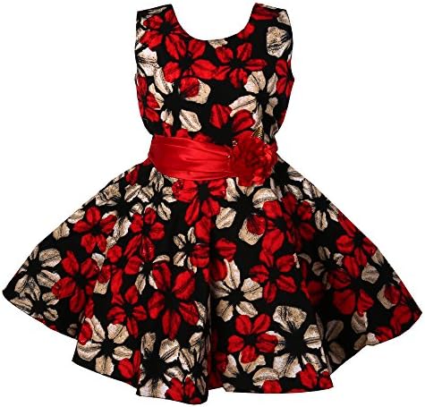 Bidhan Girls' Knee Length Dress