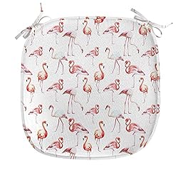 Ambesonne Flamingo Chair Seating Cushion Set of
