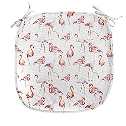 Ambesonne Flamingo Chair Seating Cushion, Tropical