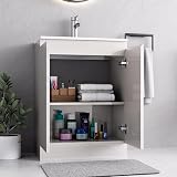 BELOFAY Denvor White 600mm Floor Standing Vanity Unit with Basin view 3