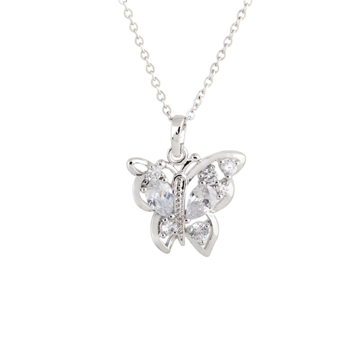 Las mujeres elegante collar de mariposa K del metal de la joyería