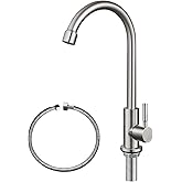 Cold Water Only Faucet SUS304 Stainless Steel Faucet for Kitchen Sink