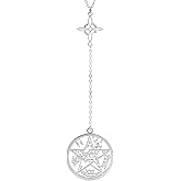 Witches Knot Necklace - Triquetra Celtic Knot Necklace, Stainless Steel Triquetra Pentacle Wiccan Jewelry, Nudo de Brujas Amuleto de Protección, Pagan Christian Celtic Witchy Jewelry for Women