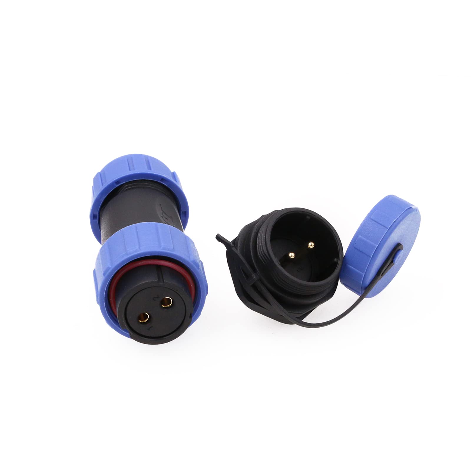 ZBLZGP HE21 2 Pin Connector 30A 8-12mm Cable IP68 Waterproof Connector Plug Female Socket Male Aviation Circular Industrial Panel Mount