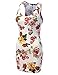 JJ Perfection Women's Floral Printed Stretch Sleeveless Mini Dress IVORY S