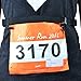 BCP Black Color Soft Elastic Sports Triathlon Race Number Belt with Spring-Loaded Clip, 4 Gel Loops