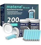 Metene TD-4116 Blood Glucose Test Strips, 200 Count Test Strips for Diabetes, Use with metene TD-...