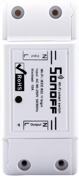 Docooler SONOFF 10A DIY Smart Wi Fi Modificacin General Control Remoto Alimentacin Cerrada con Smart App Enchufes estndar3pcs