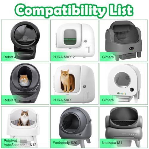 SZEE 120 Pcs Self-Cleaning Cat Litter tray Liners, Drawstring Automatic Cat Litter Box Waste Bags, Suitable for Robot 3&4, PURA MAX, PURA MAX 2, PURA X, S20, M1, AutoScooper 11&12