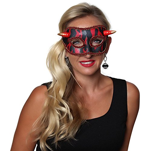 Making Believe Devil Horns Half Mask