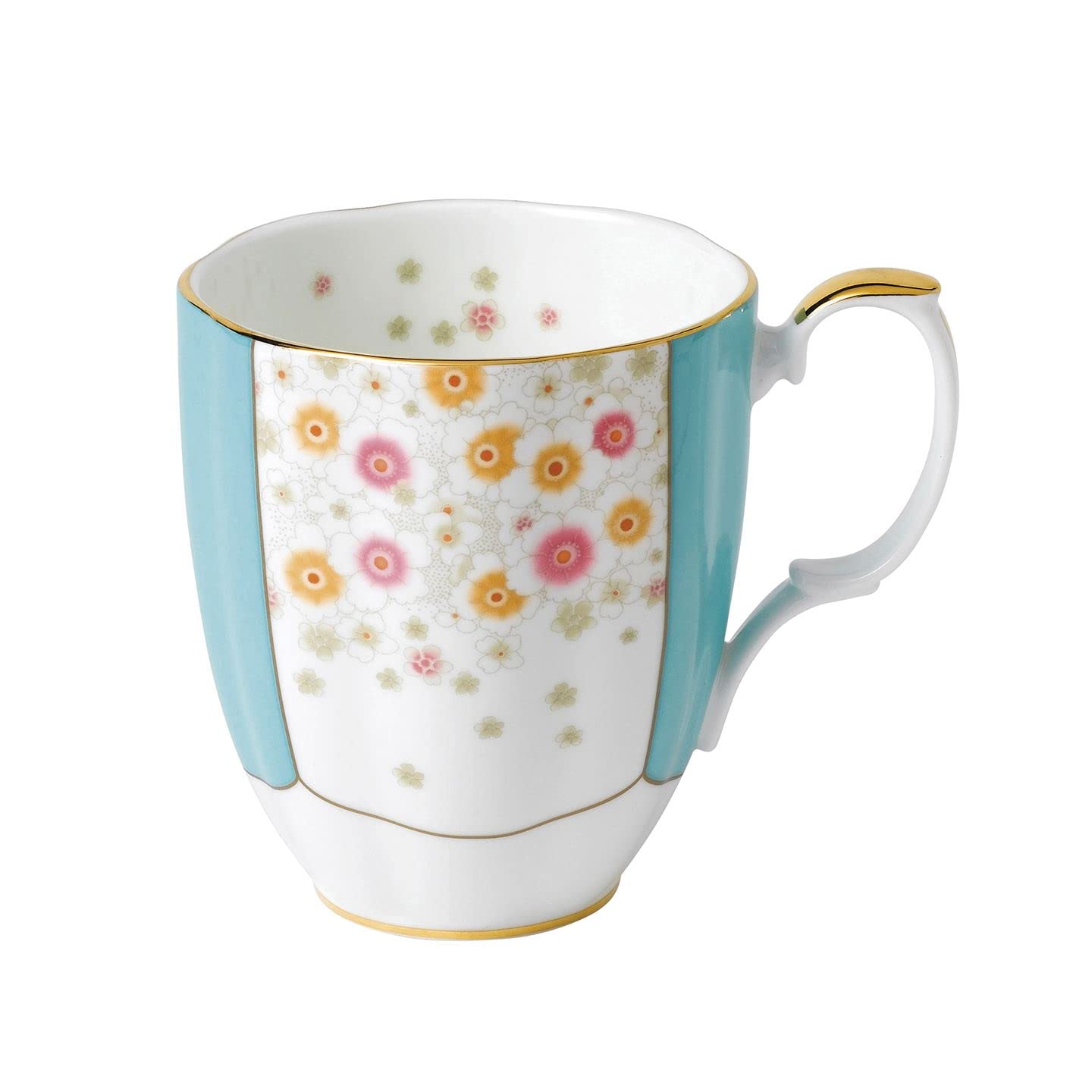 Royal Albert 100 Years 40017554 1930 Deco Mug, 0.4Ltr/14.1 Floz, Mint, Bone China