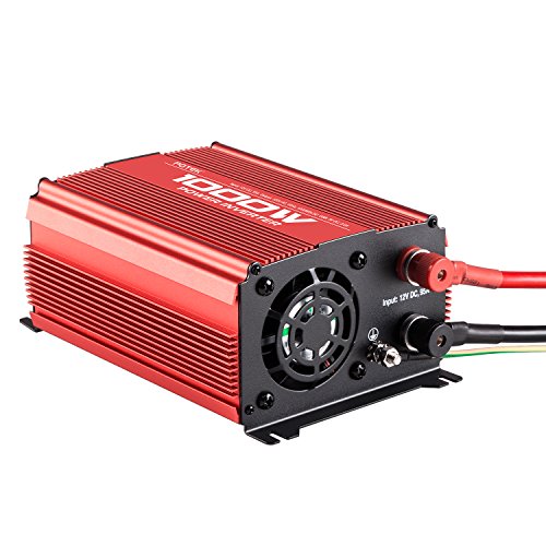 POTEK 1000W Power Inverter DC 12V to AC 110V Car Inverter Dual AC Outlets with 2A USB Output