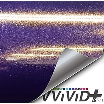 VViViD+ Gloss Galaxy Purple Premium Vinyl Wrap Film (1/2ft x 5ft)