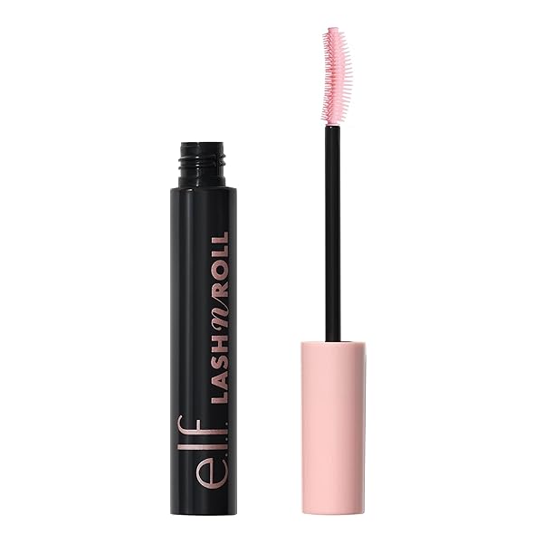 E.L.F. LASH ‘N ROLL MASCARA, CURLING MASCARA FOR VISIBLY LIFTED LASHES, LIFTS & SEPARATES LASHES. LONG-LASTING FORMULA, VEGAN & CRUELTY-FREE, DEEP BROWN